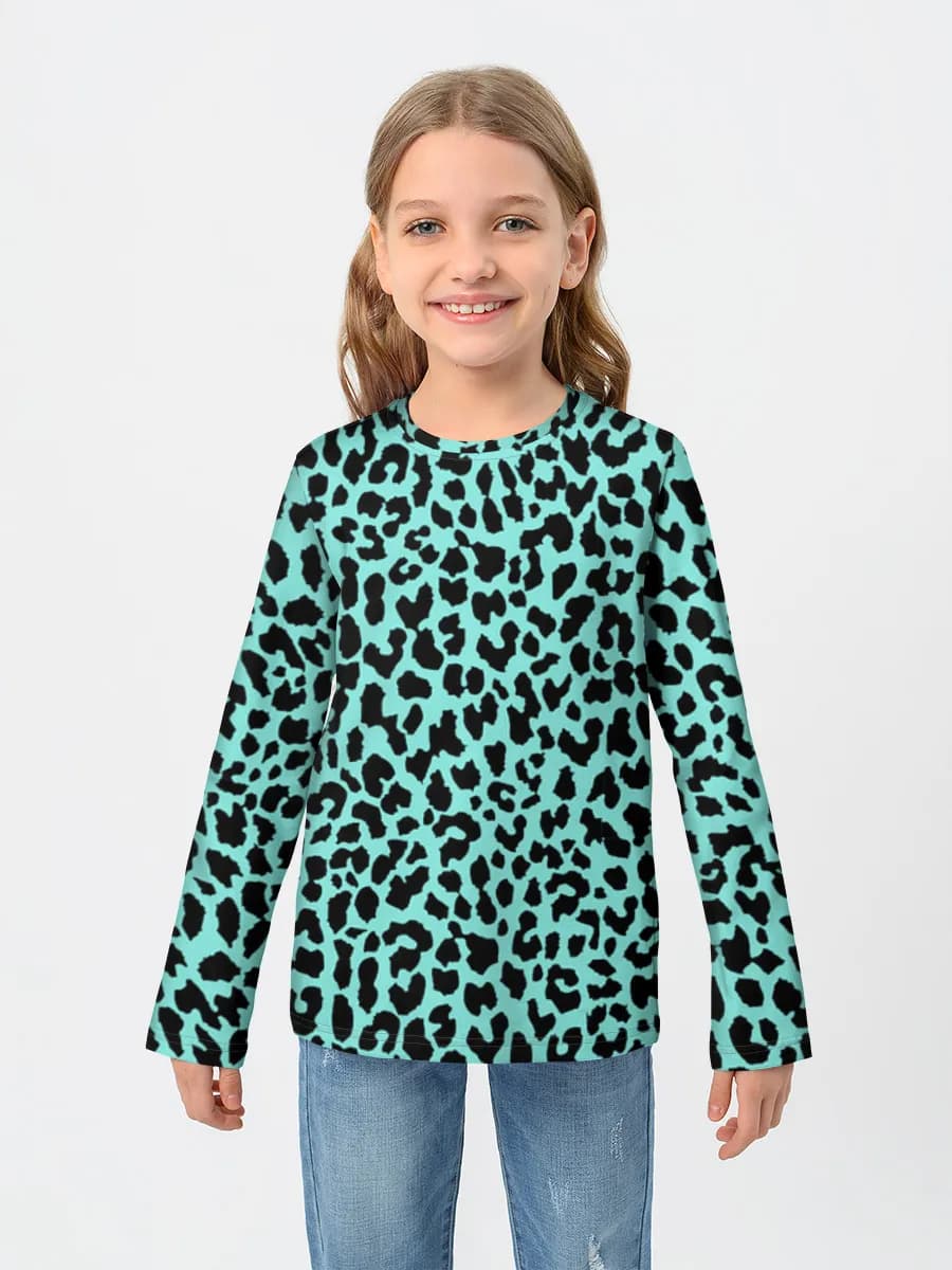 Turquoise Leopard Print