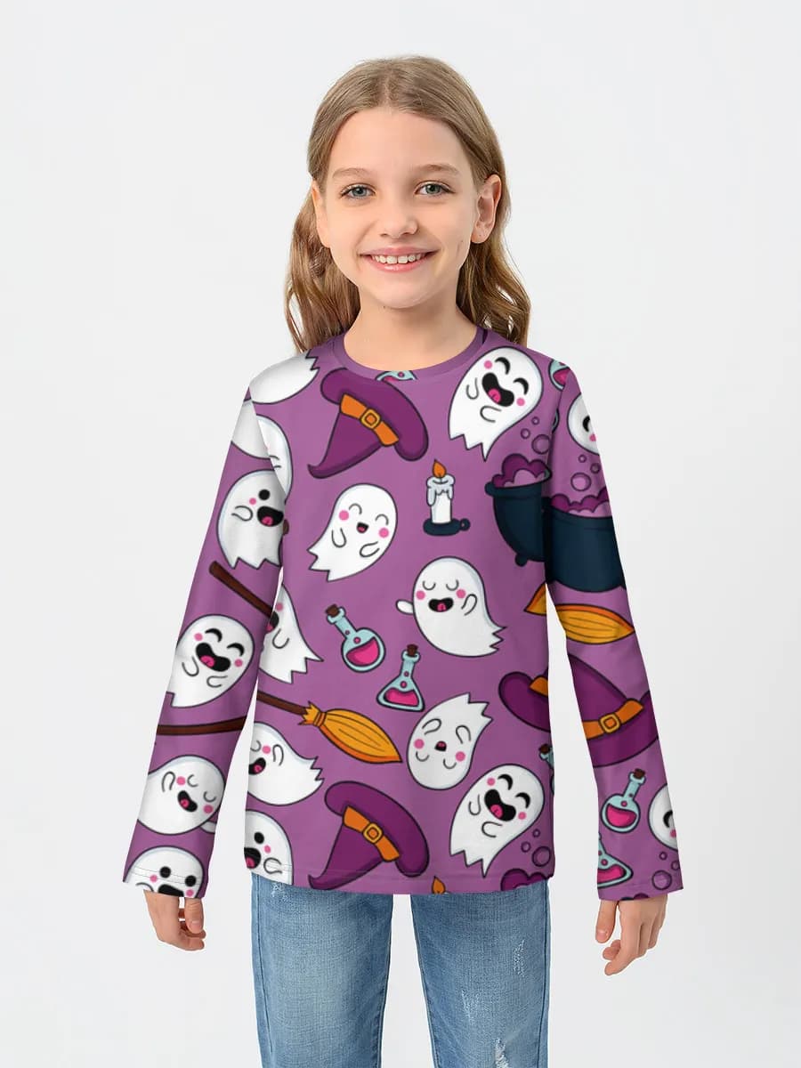 Children's cotton long sleeve shirt