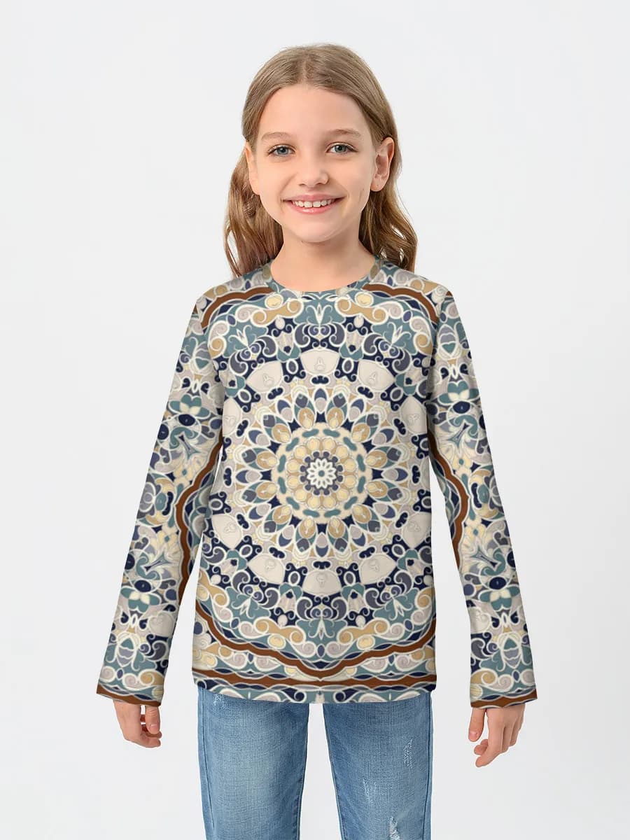 Children's cotton long sleeve shirt