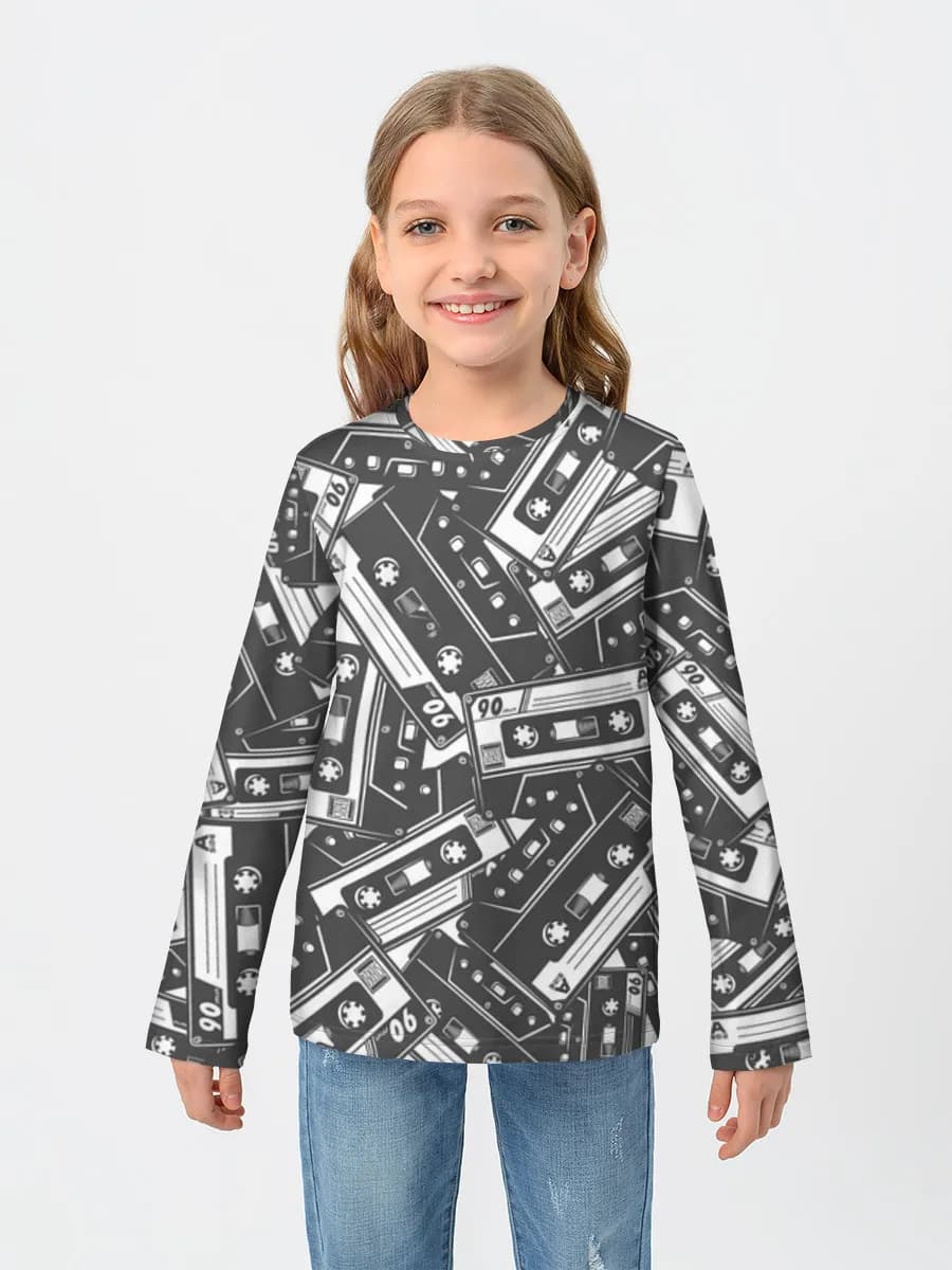 Children's cotton long sleeve shirt