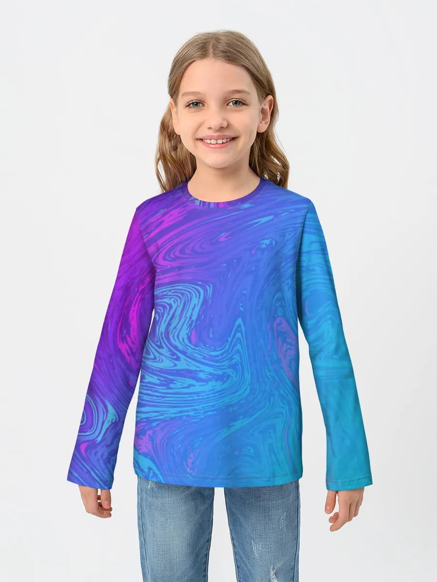 Children's cotton long sleeve shirt