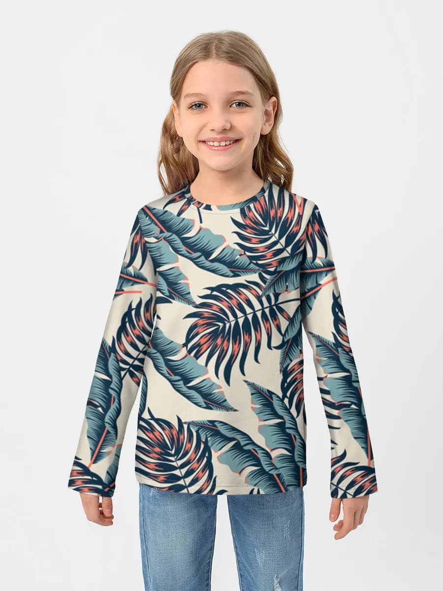 Children's cotton long sleeve shirt