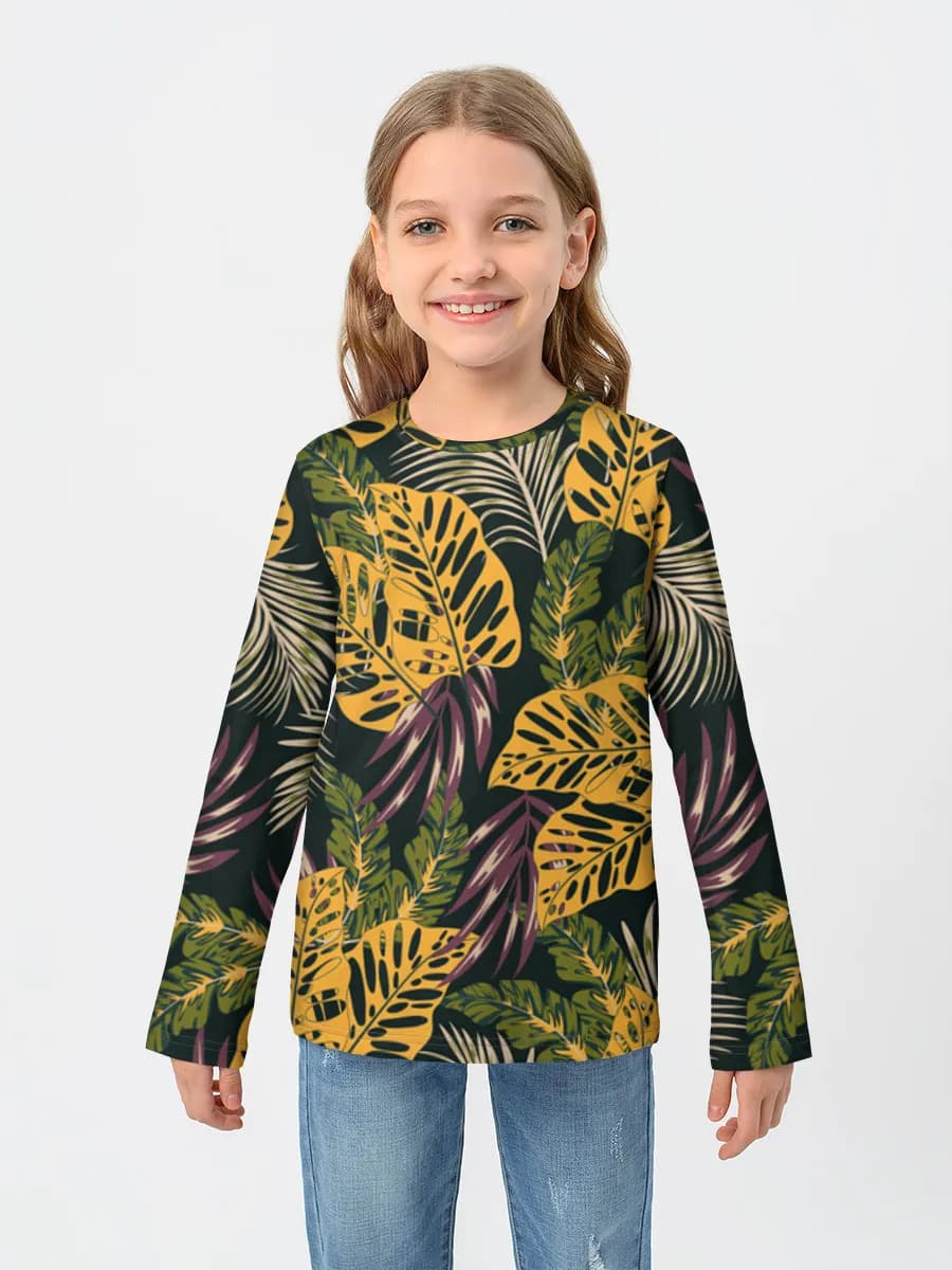 Children's cotton long sleeve shirt