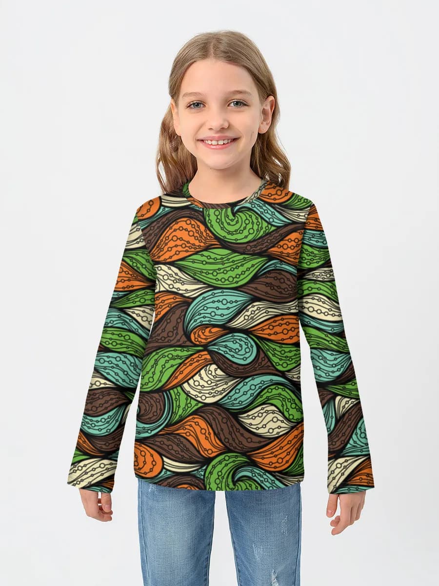 Children's cotton long sleeve shirt