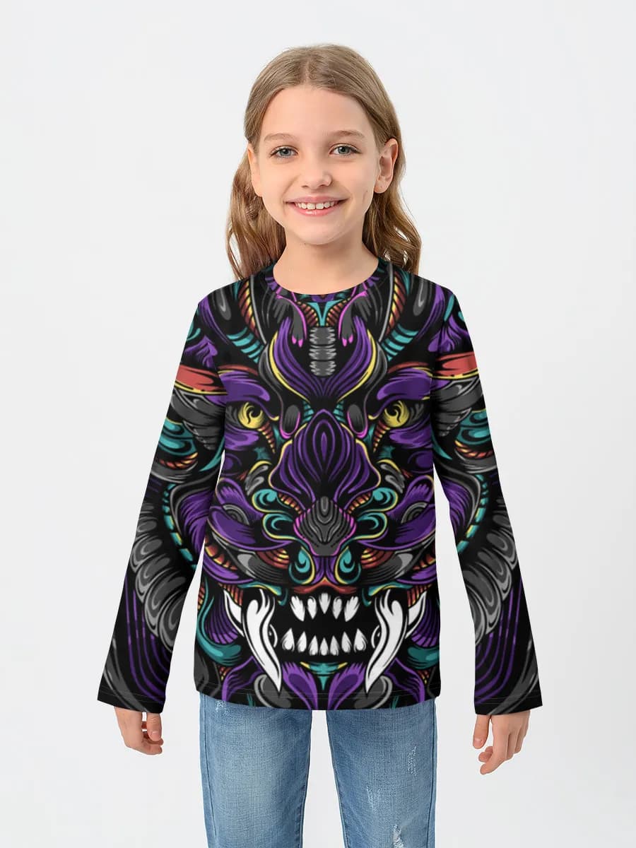 Children's cotton long sleeve shirt