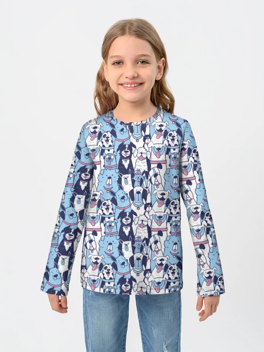 Children's cotton long sleeve shirt