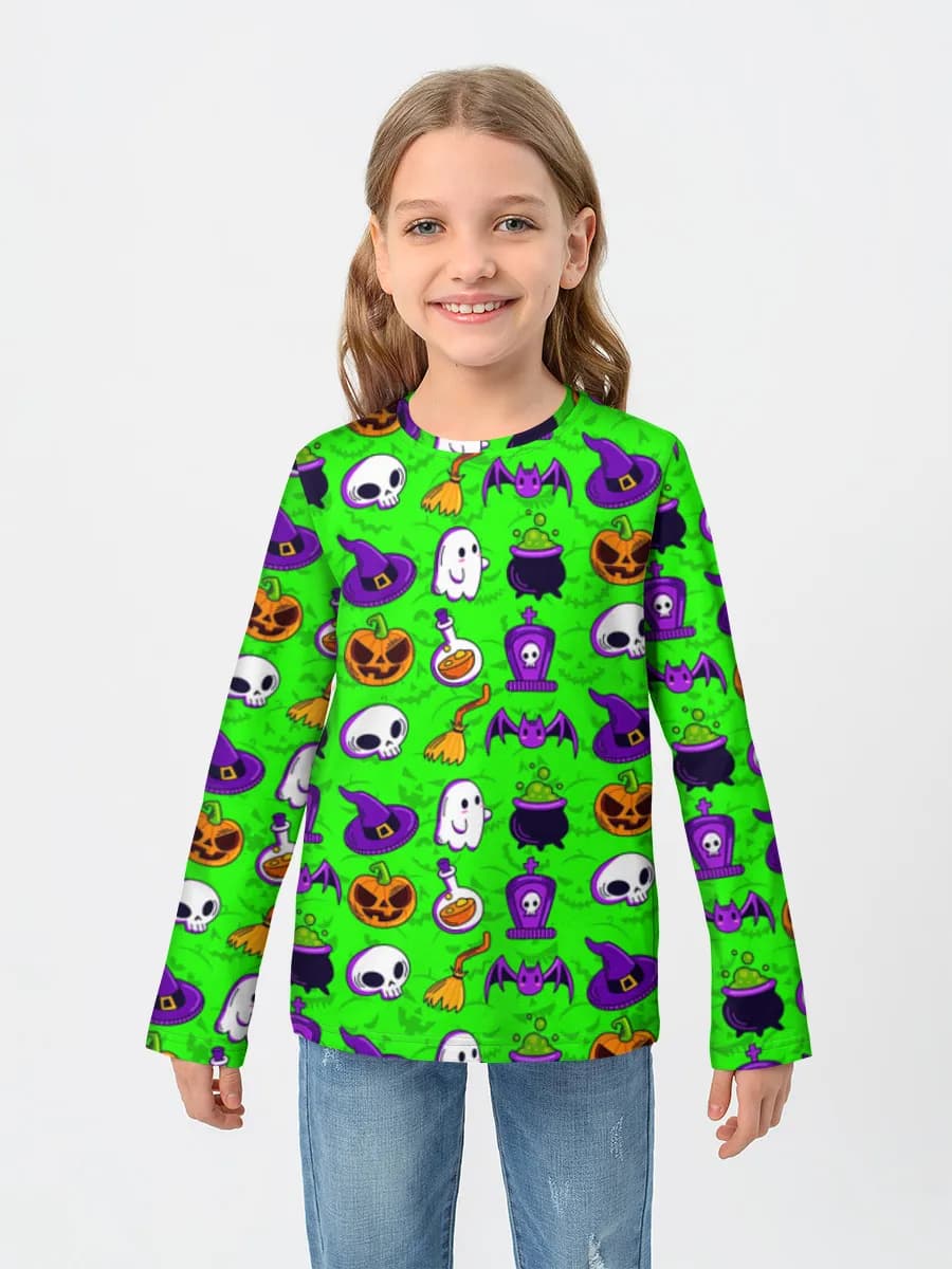 Children's cotton long sleeve shirt