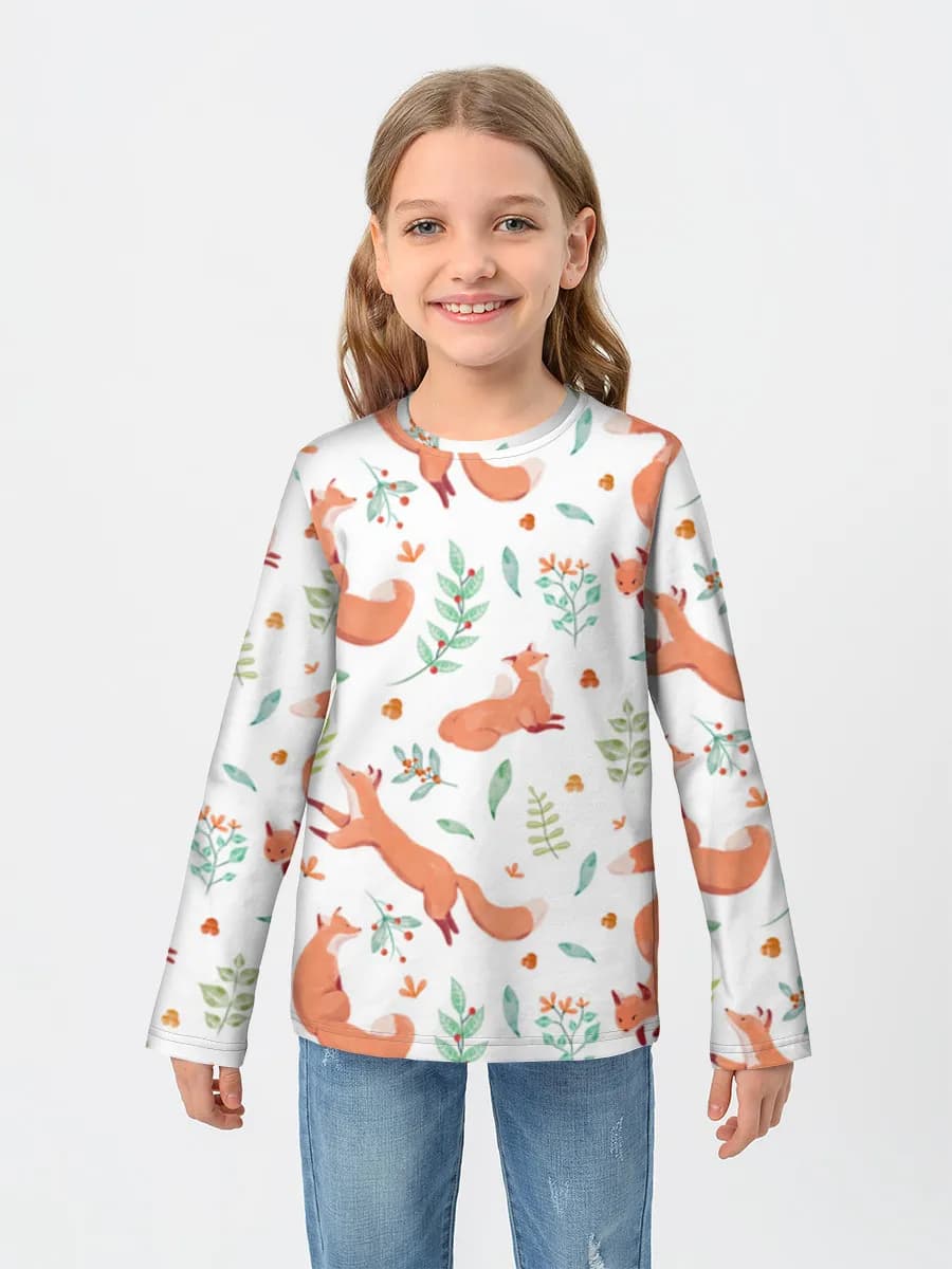 Children's cotton long sleeve shirt