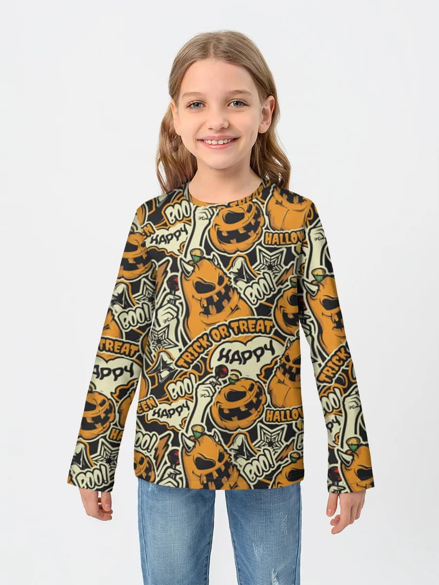 Children's cotton long sleeve shirt