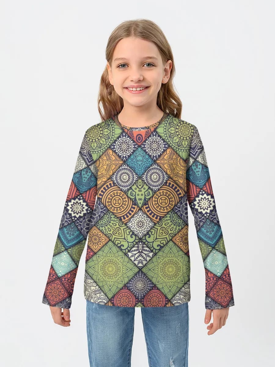Children's cotton long sleeve shirt