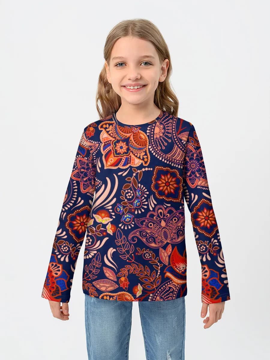 Children's cotton long sleeve shirt