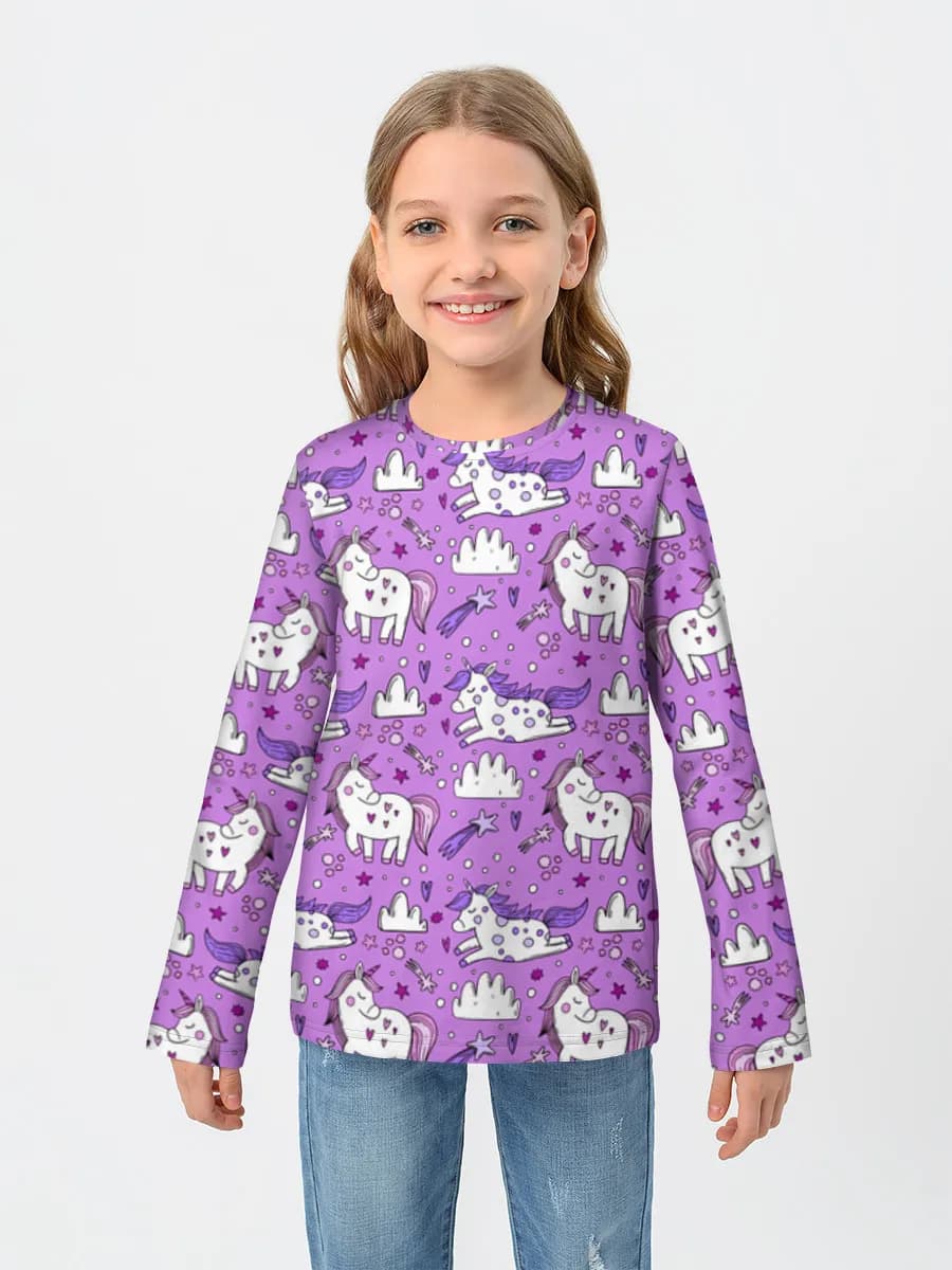 Children's cotton long sleeve shirt