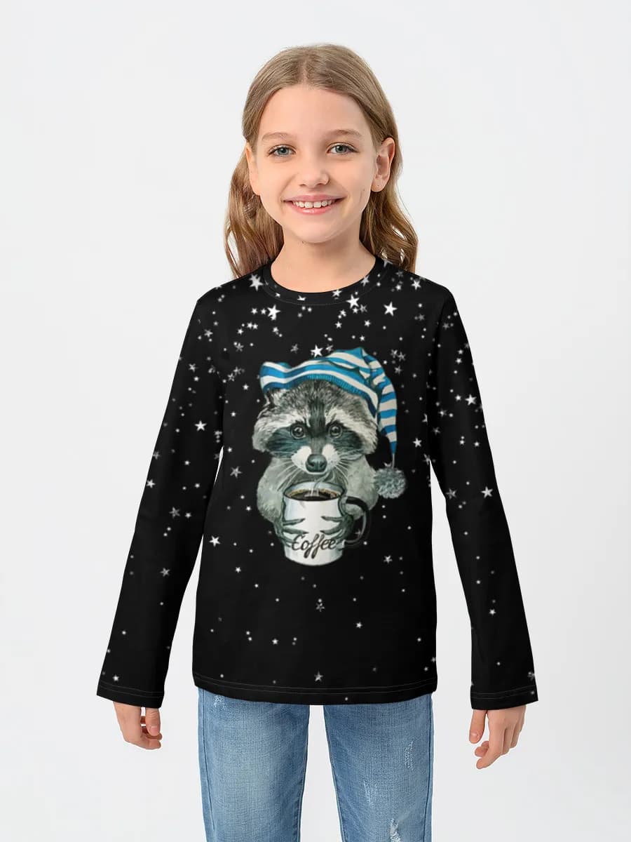Children's cotton long sleeve shirt