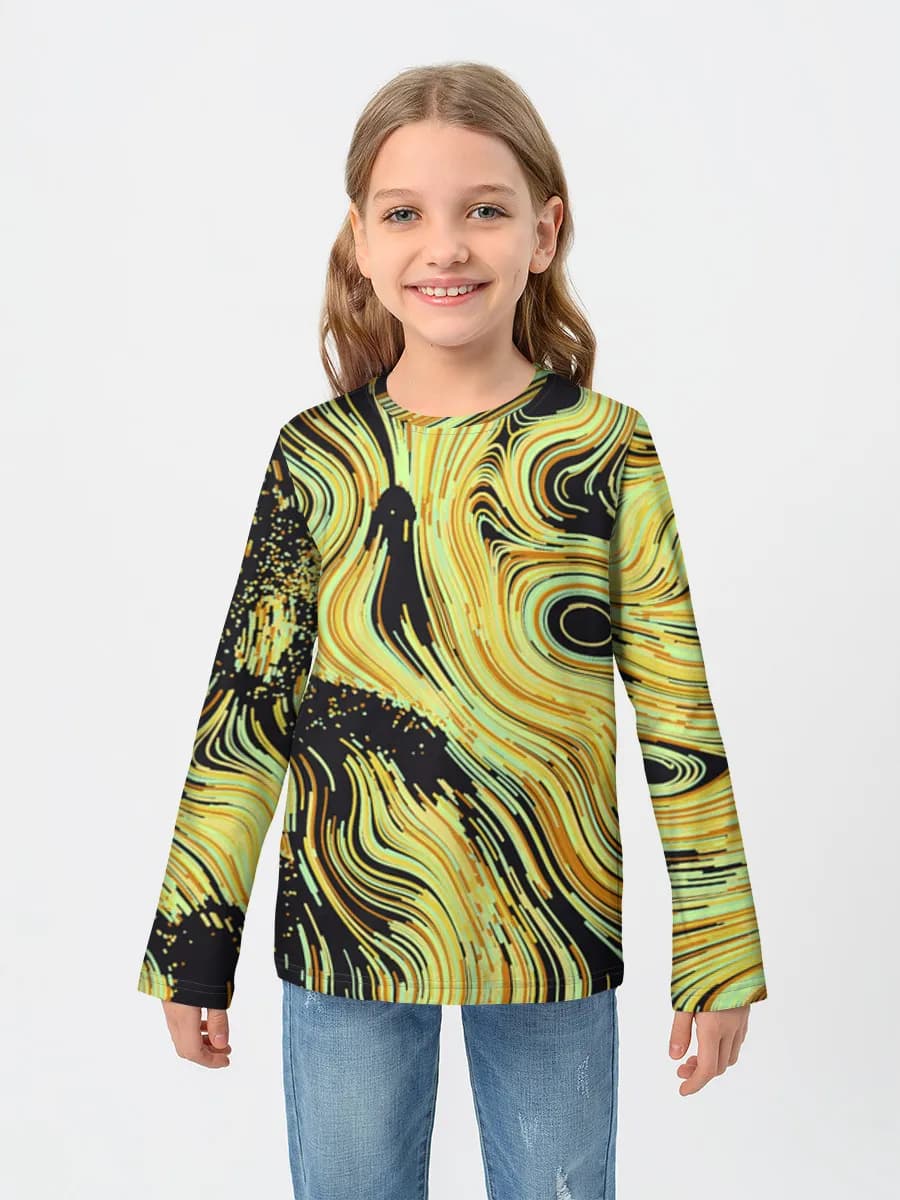 Children's cotton long sleeve shirt