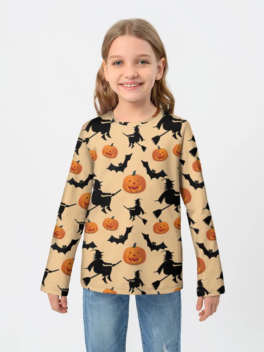 Children's cotton long sleeve shirt