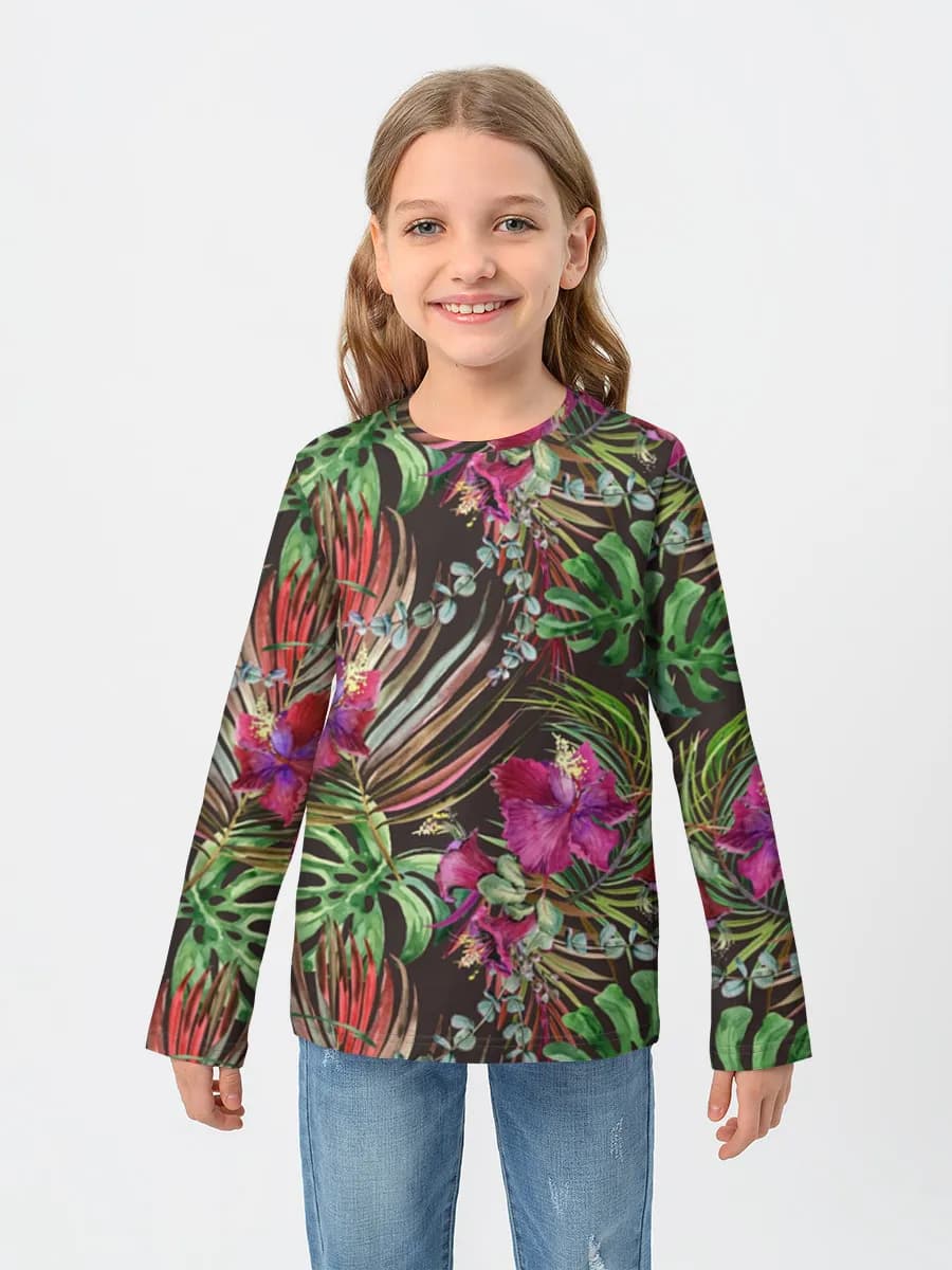 Children's cotton long sleeve shirt