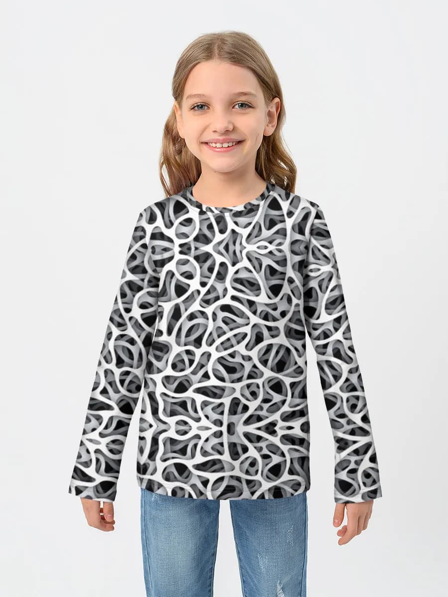 Children's cotton long sleeve shirt
