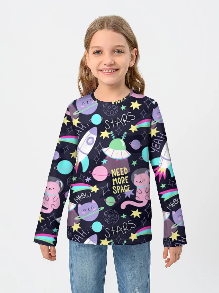 Children's cotton long sleeve shirt