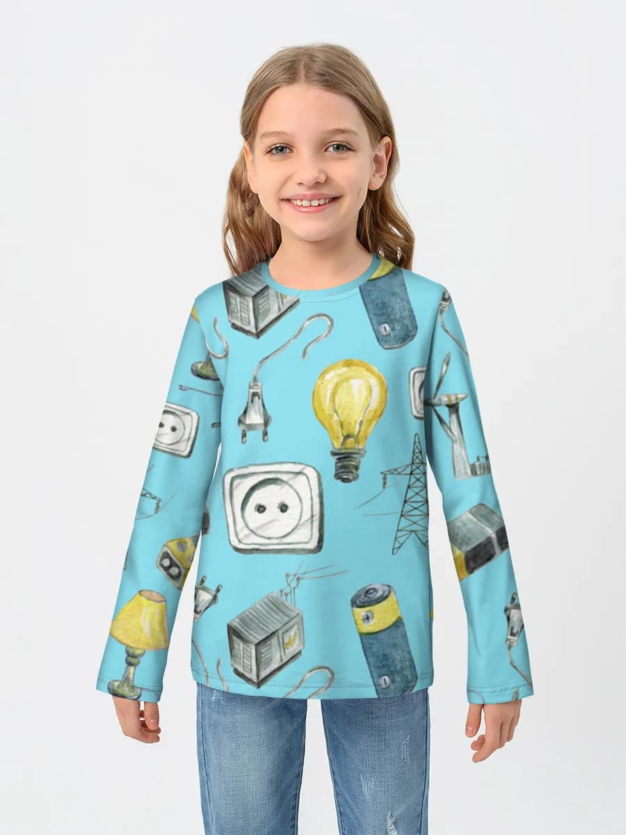 Children's cotton long sleeve shirt