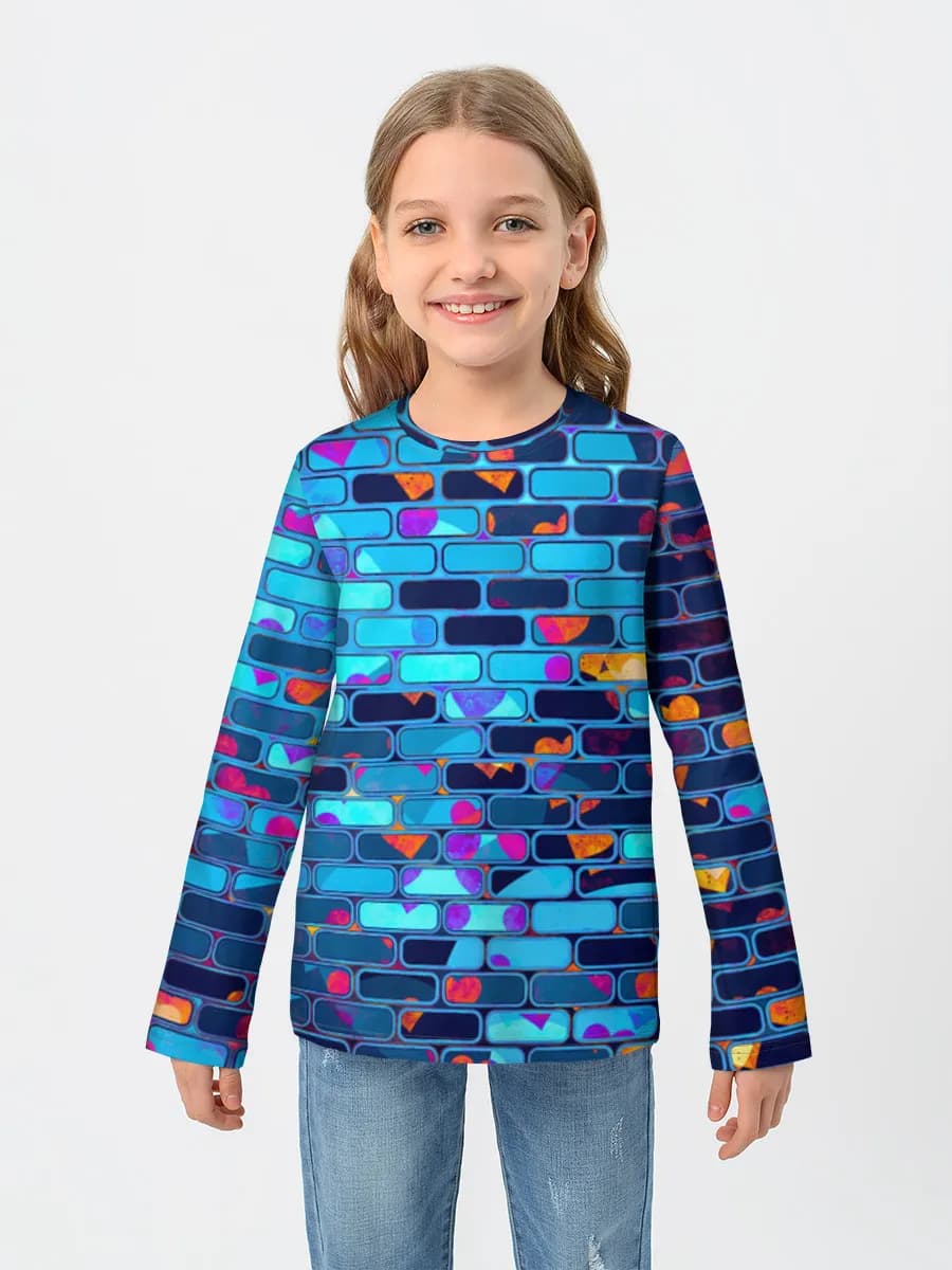 Children's cotton long sleeve shirt