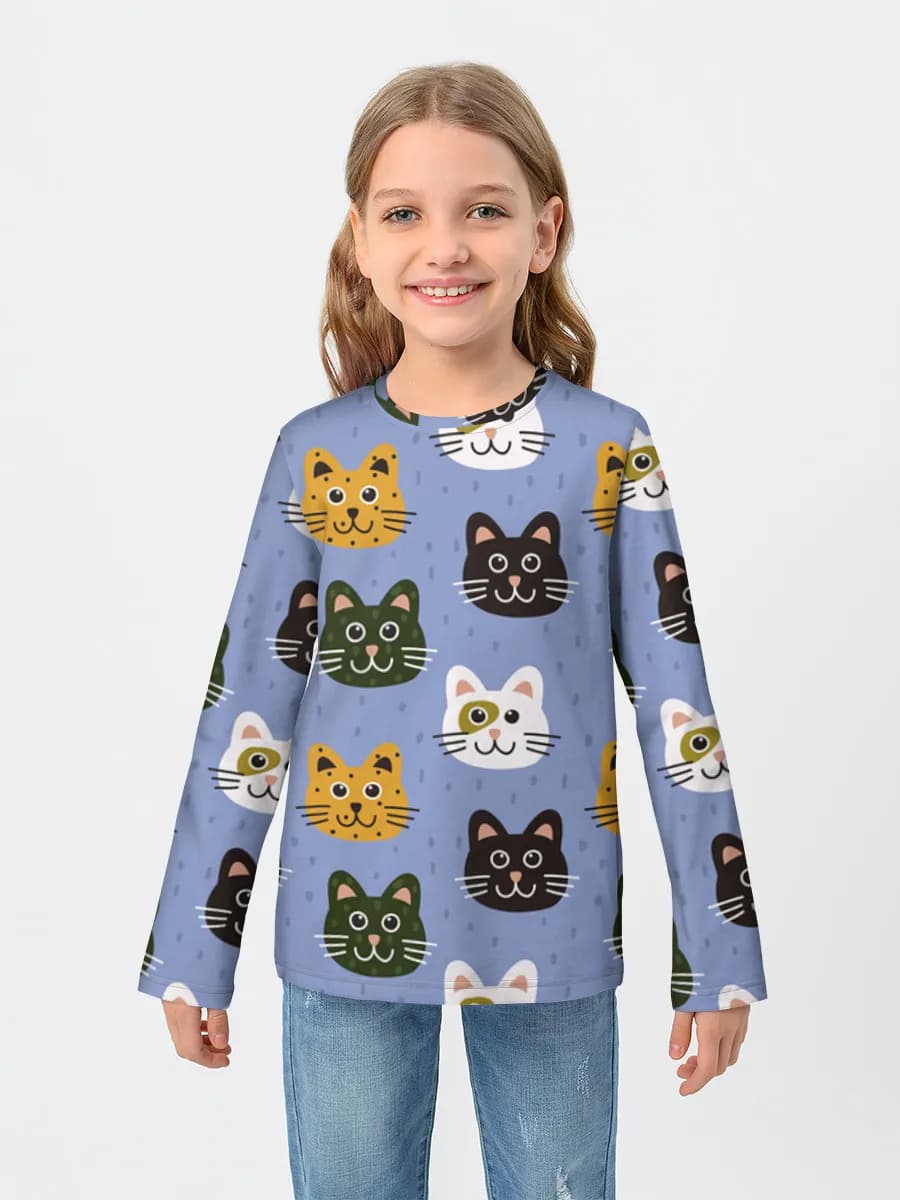 Children's cotton long sleeve shirt