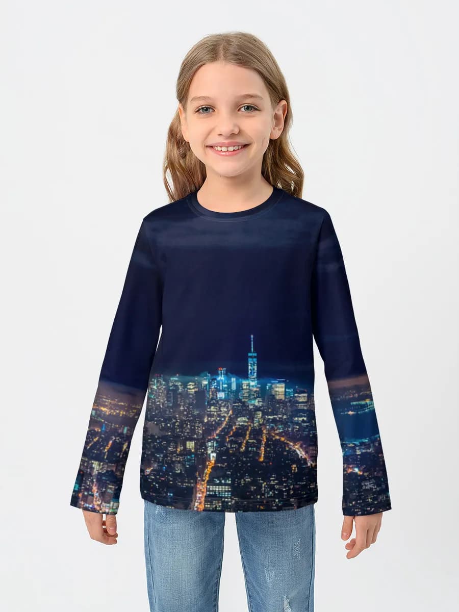 Children's cotton long sleeve shirt