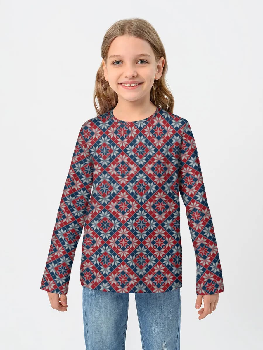 Children's cotton long sleeve shirt