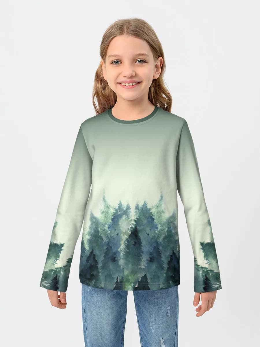 Children's cotton long sleeve shirt