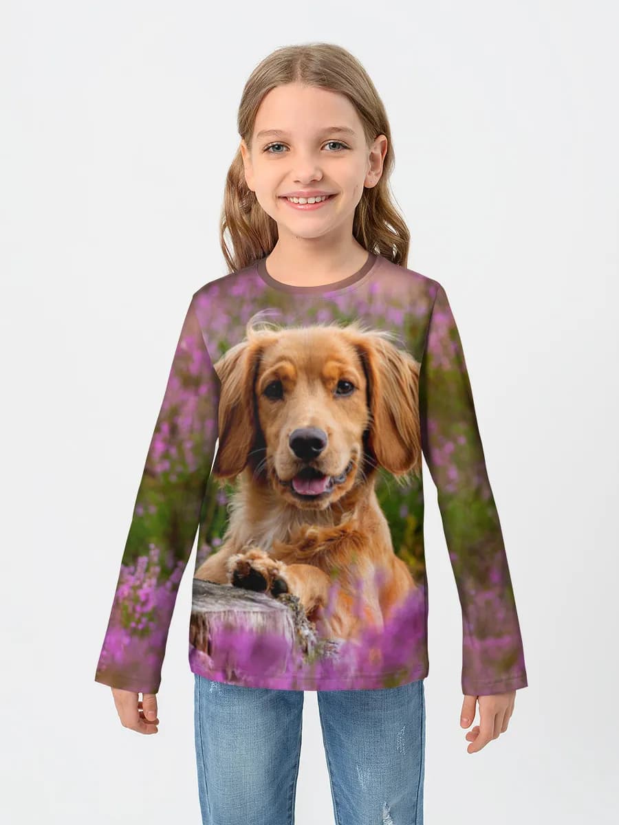 Children's cotton long sleeve shirt