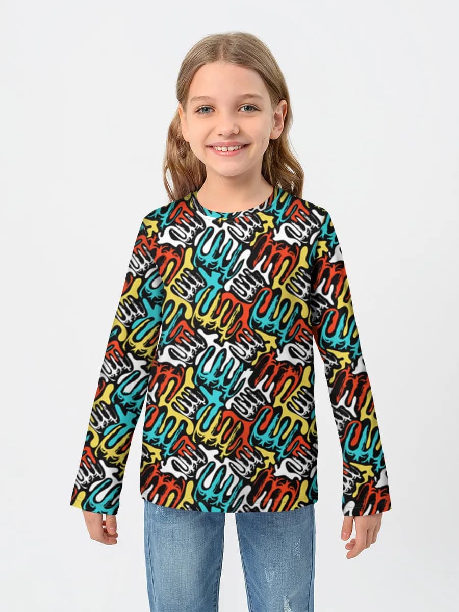 Children's cotton long sleeve shirt