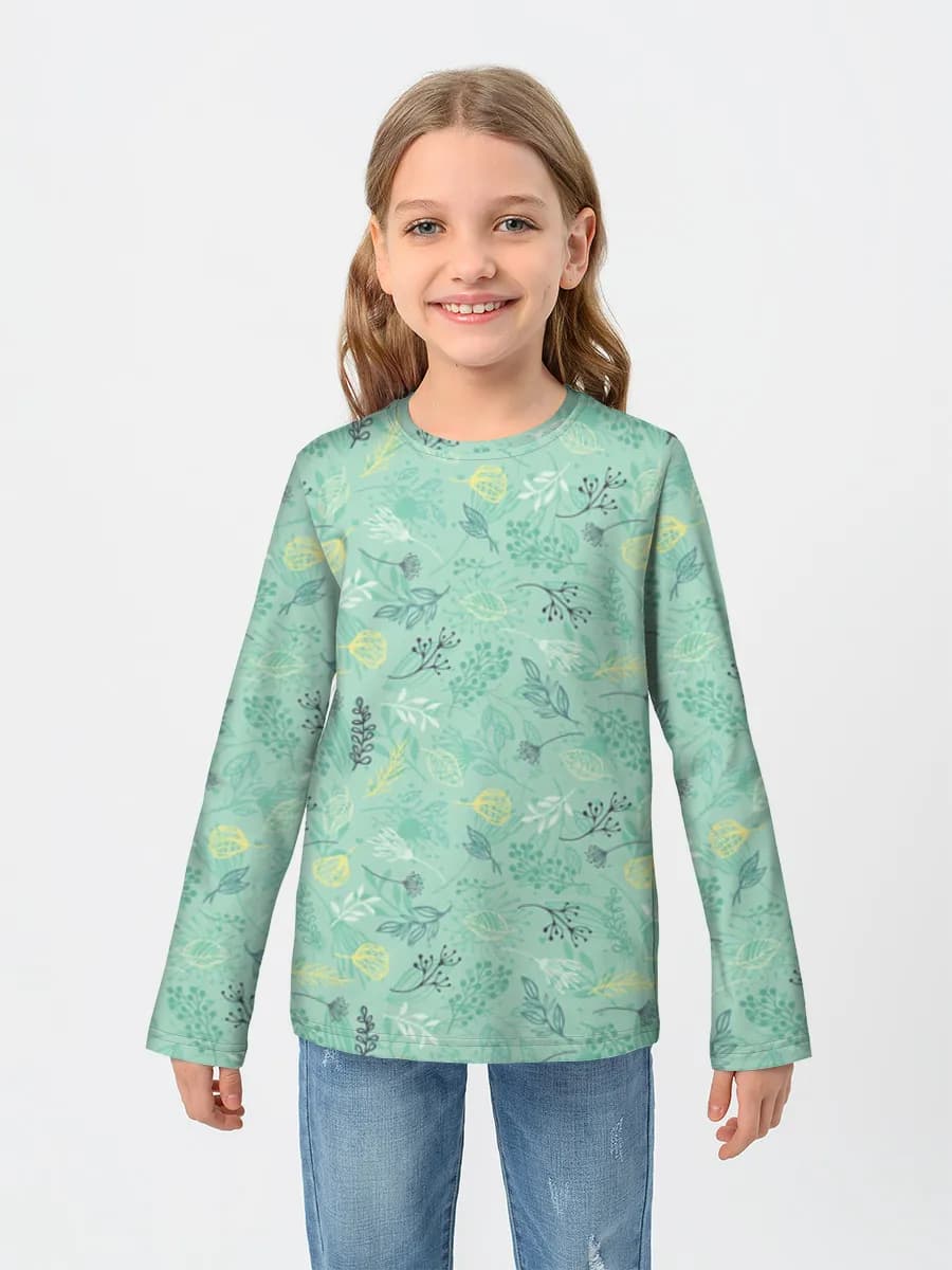 Children's cotton long sleeve shirt