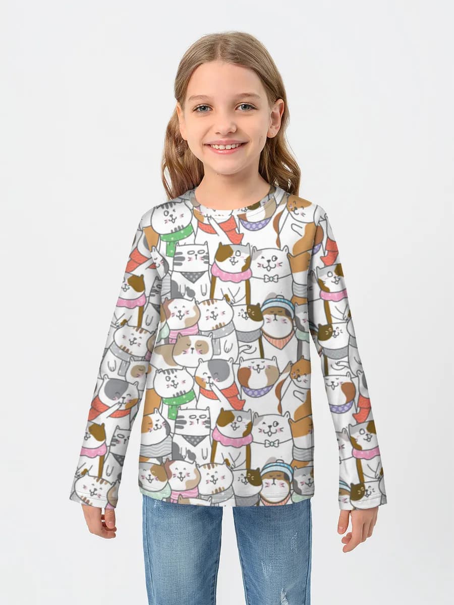 Children's cotton long sleeve shirt