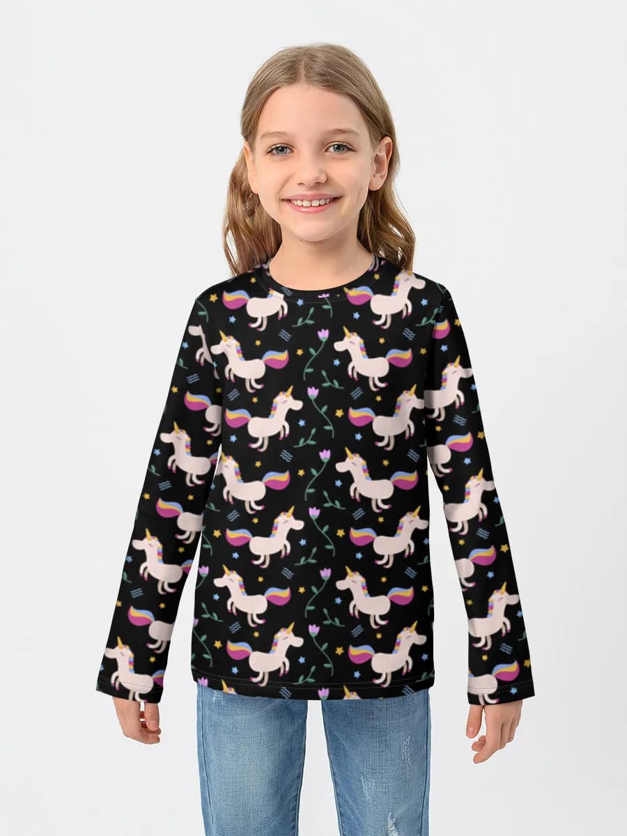 Children's cotton long sleeve shirt