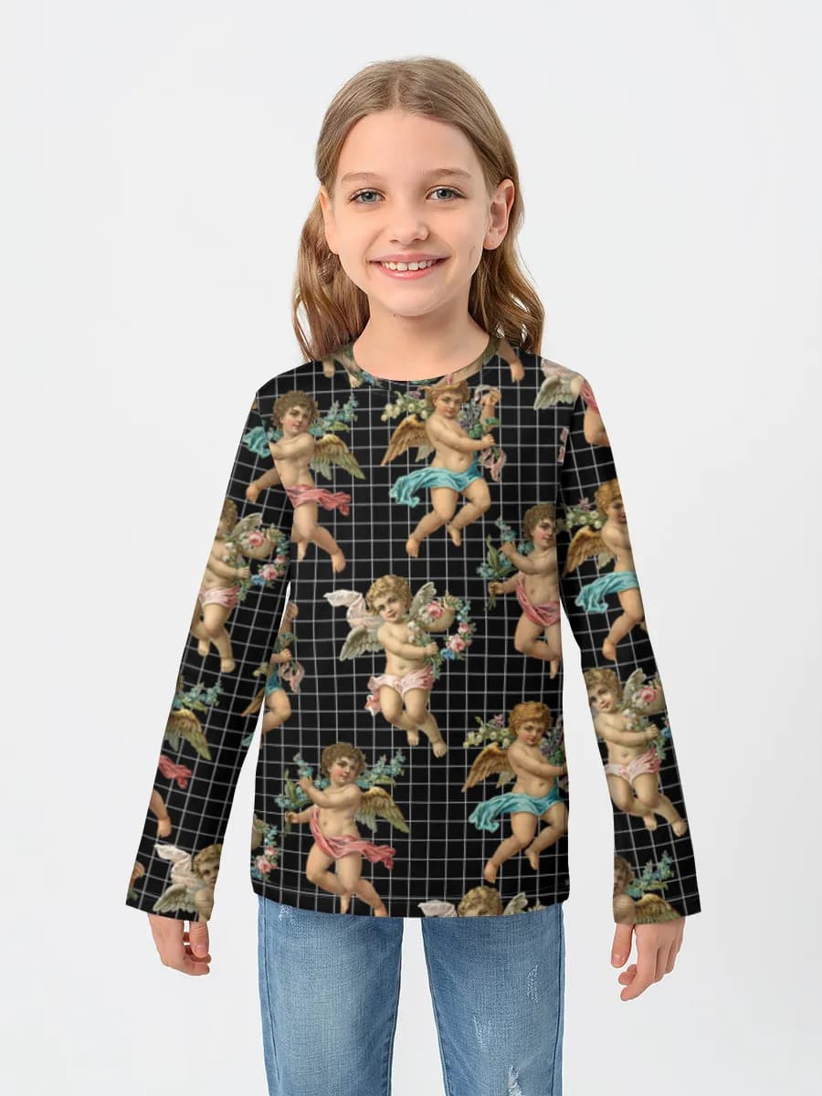 Children's cotton long sleeve shirt