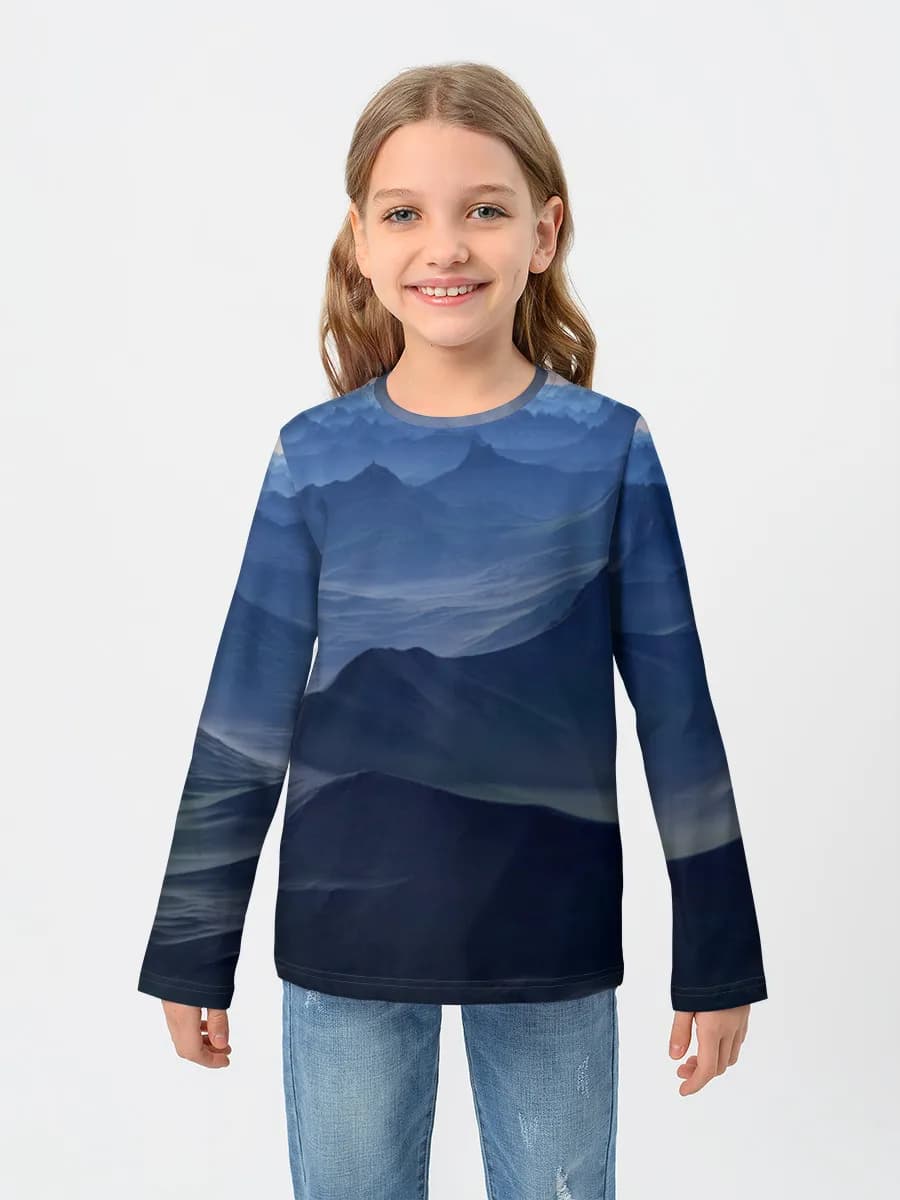 Children's cotton long sleeve shirt