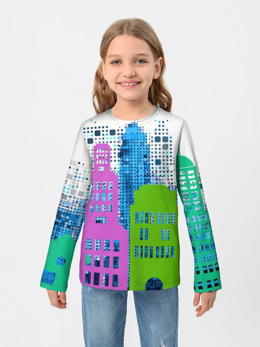 Children's cotton long sleeve shirt