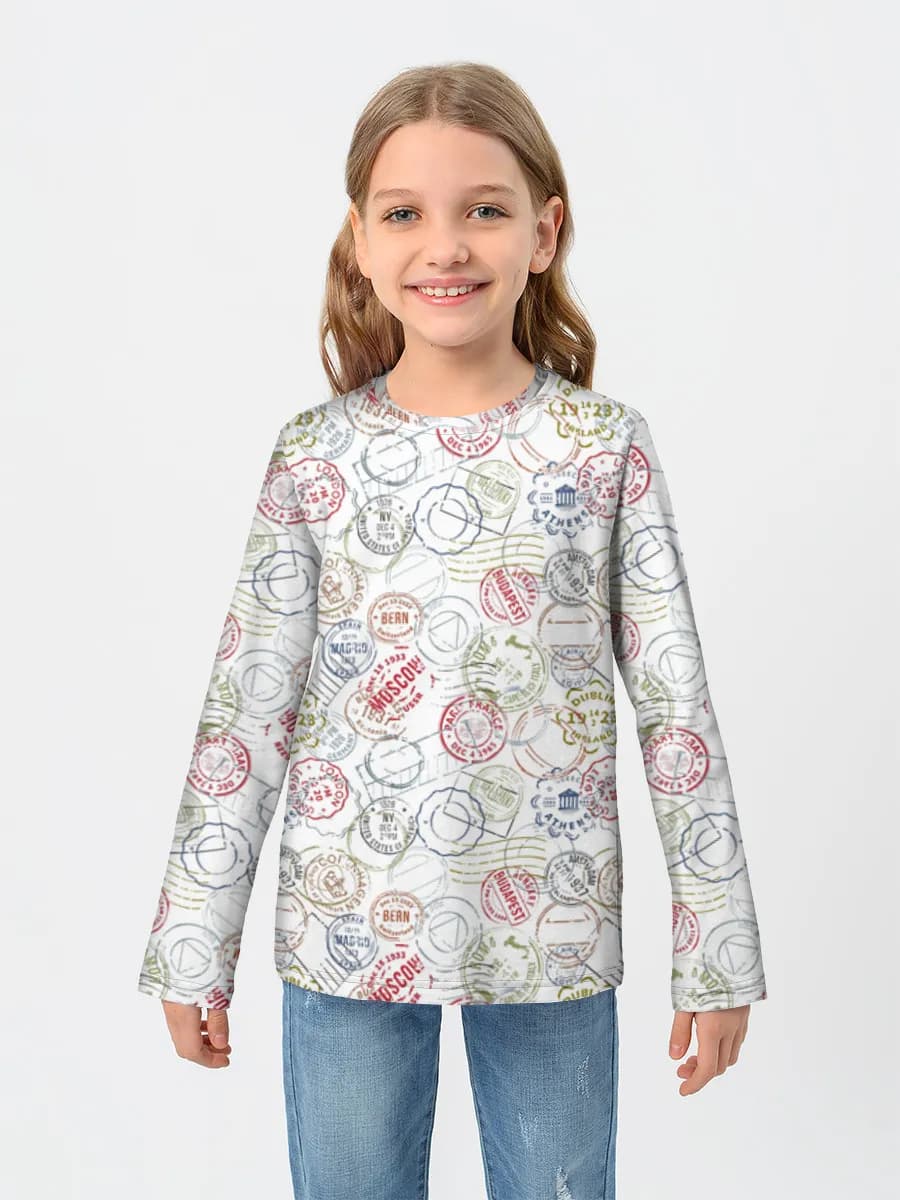 Children's cotton long sleeve shirt