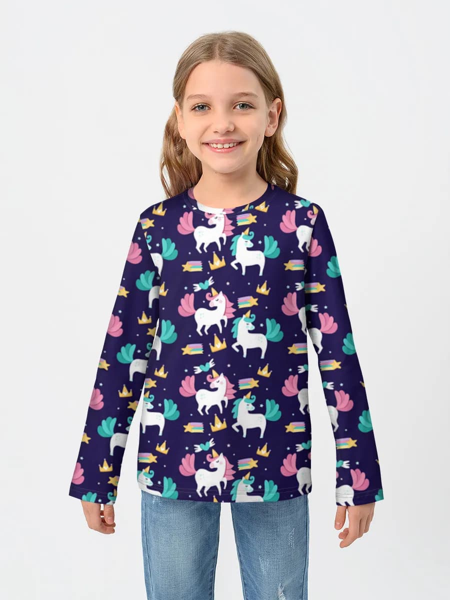 Children's cotton long sleeve shirt