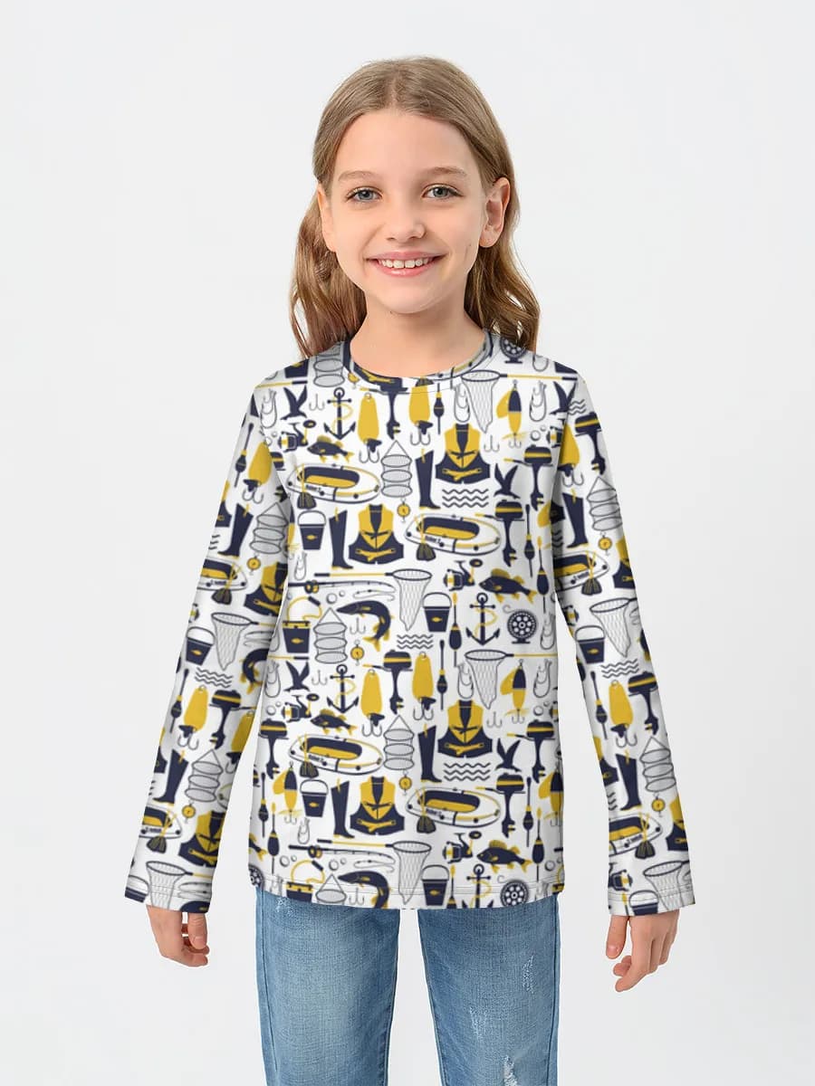 Children's cotton long sleeve shirt
