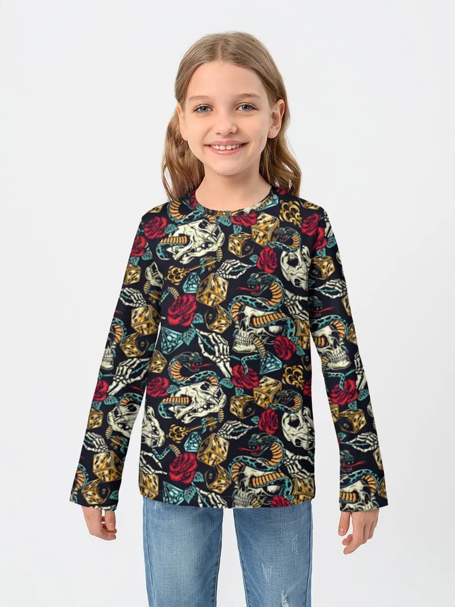 Children's cotton long sleeve shirt