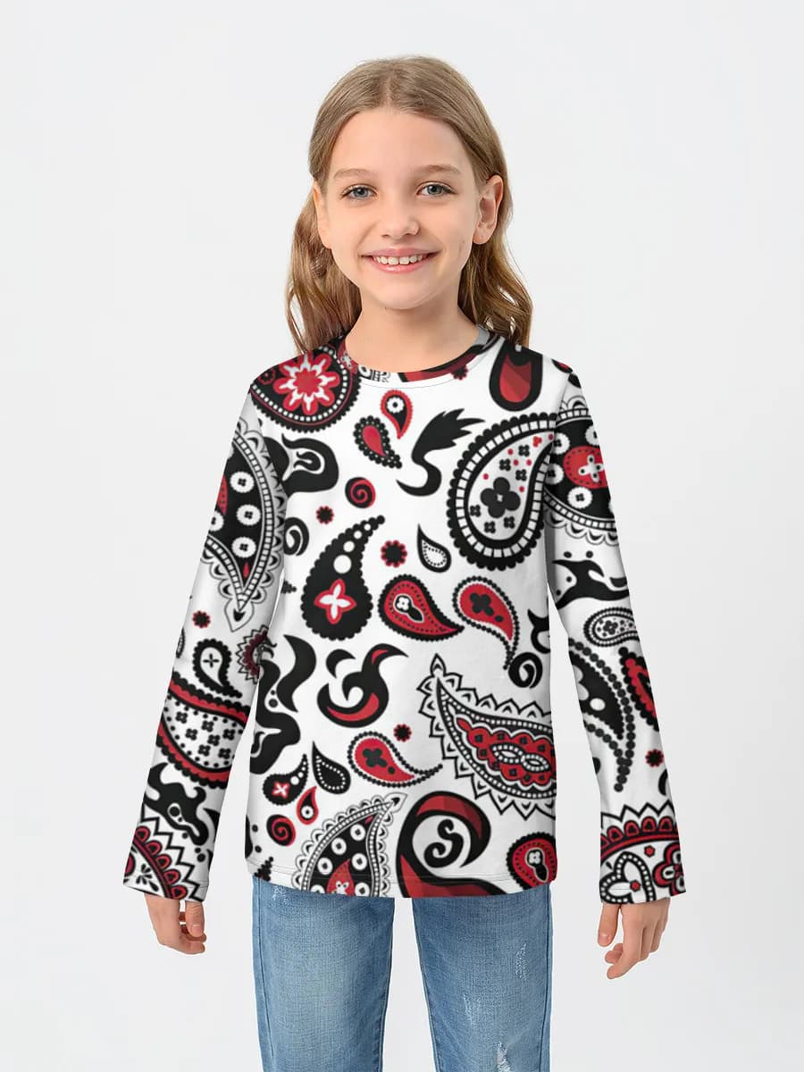 Children's cotton long sleeve shirt