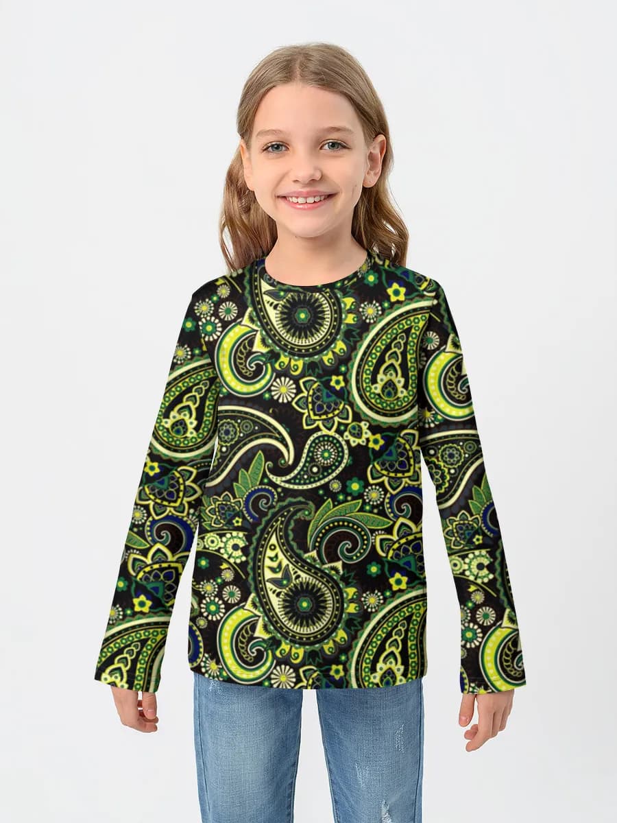 Children's cotton long sleeve shirt