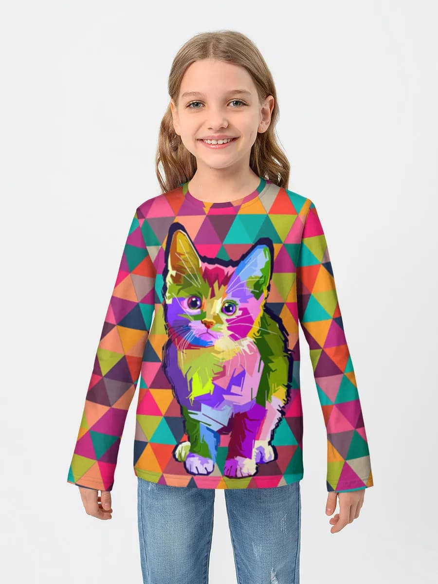 Rainbow Pop Art Kitten