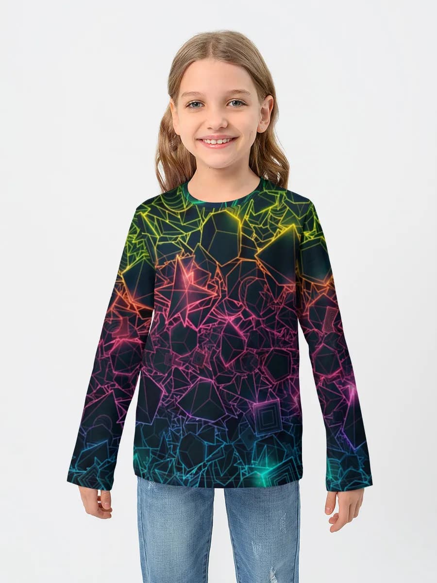 Children's cotton long sleeve shirt