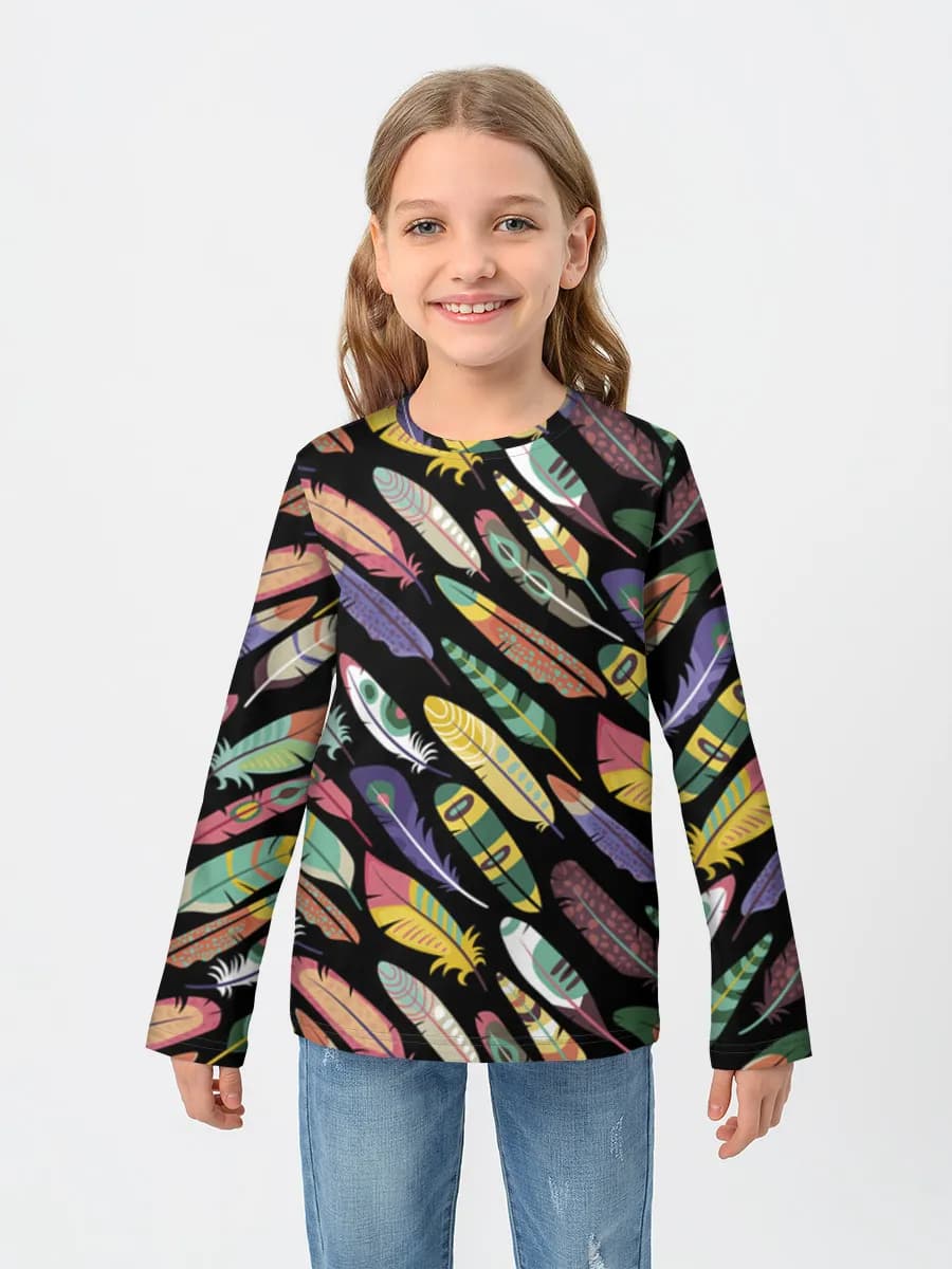 Children's cotton long sleeve shirt