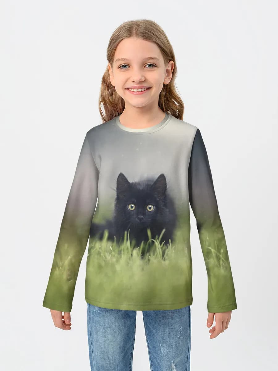 Children's cotton long sleeve shirt