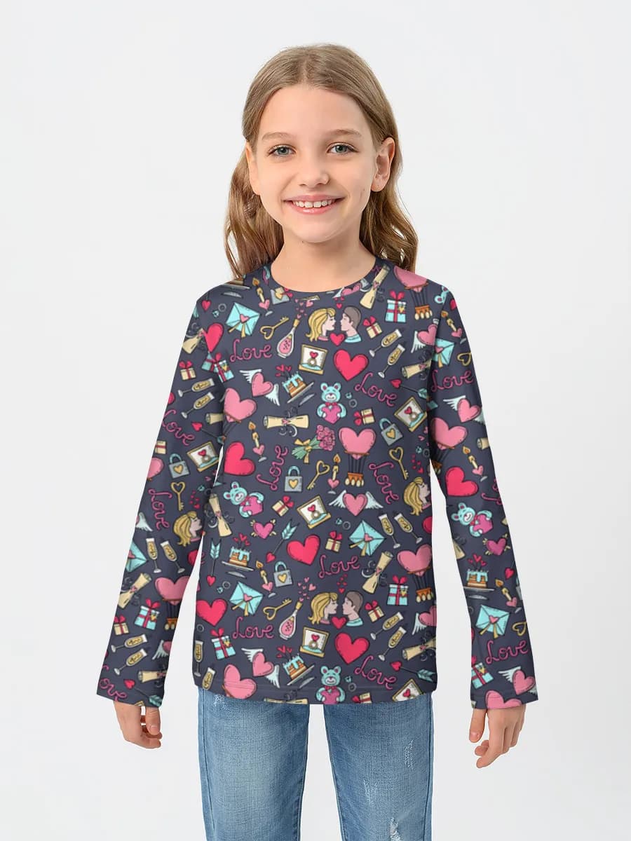 Children's cotton long sleeve shirt