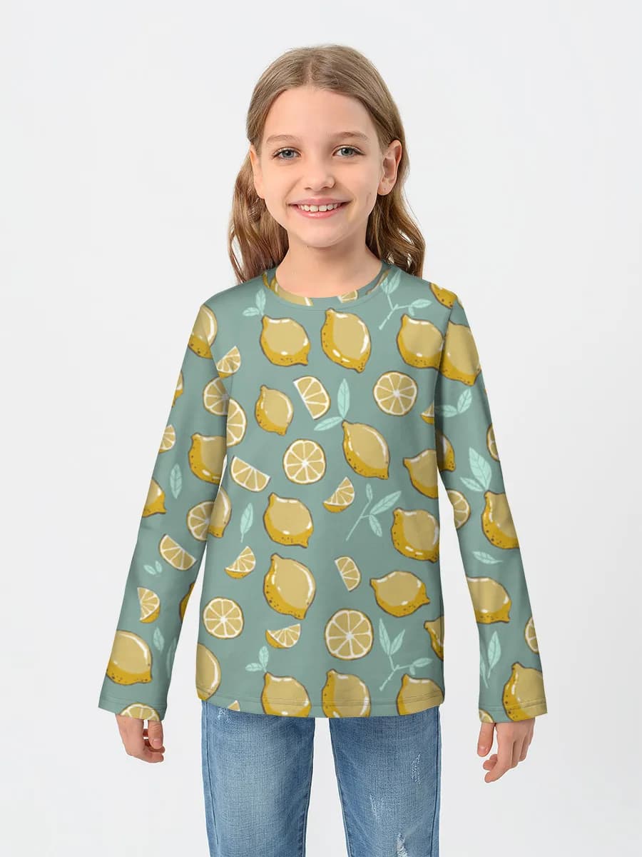 Children's cotton long sleeve shirt