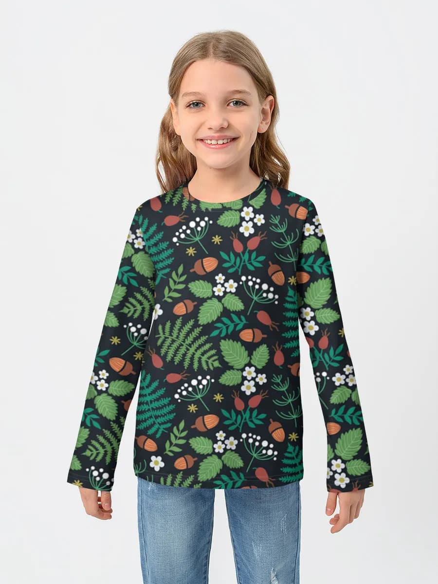 Children's cotton long sleeve shirt