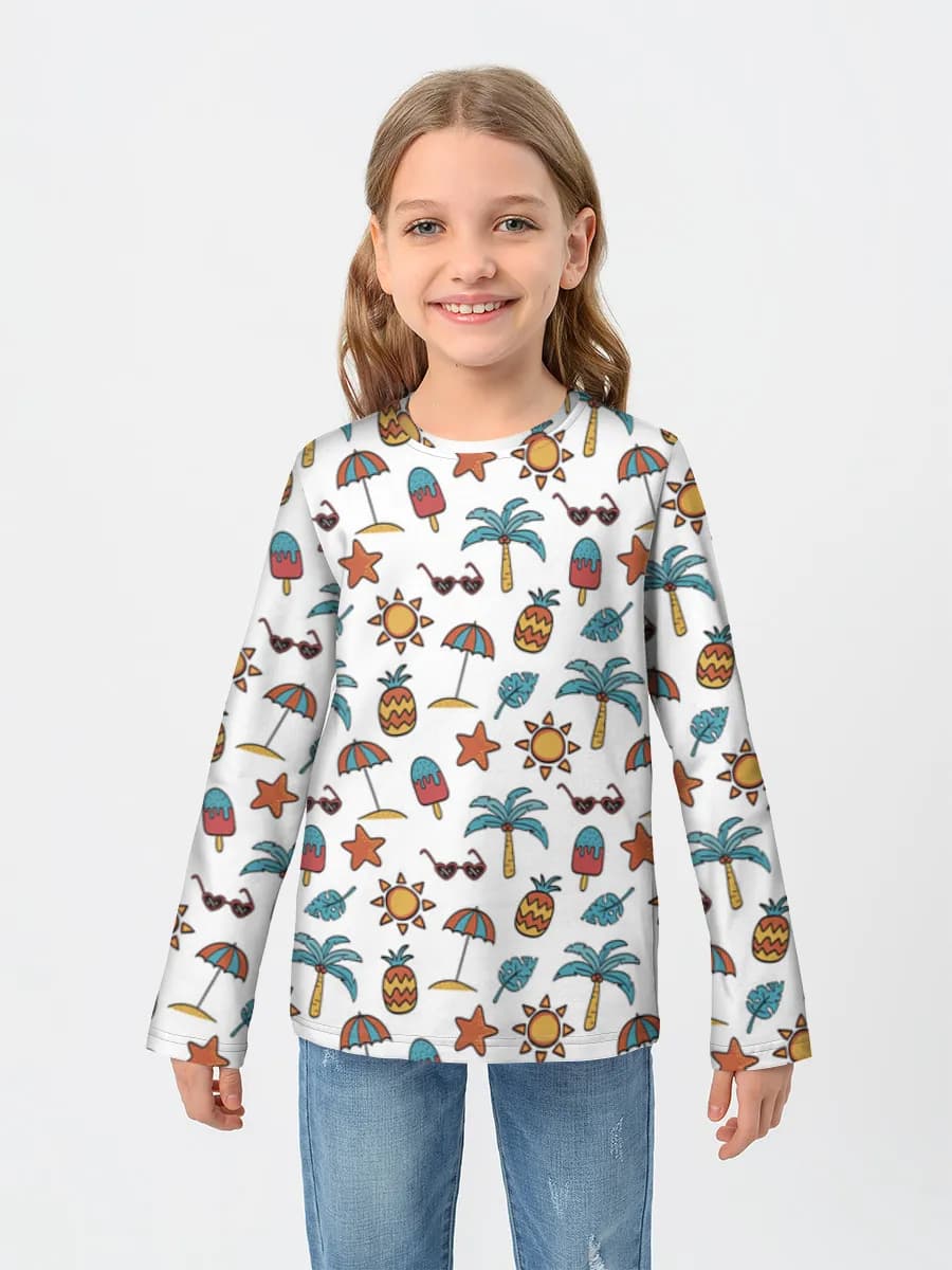 Children's cotton long sleeve shirt